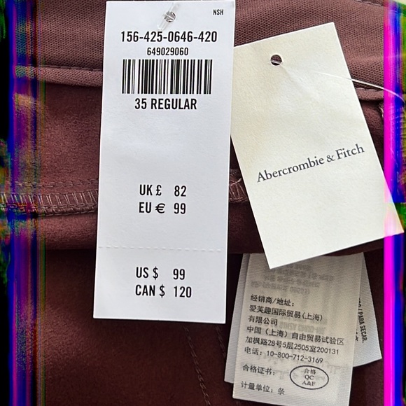 Abercrombie & Fitch Curve Love Vegan Leather 90s Straight Pants - Picture 8 of 10